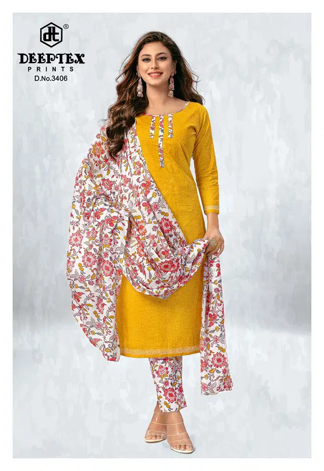 Chief Guest Vol 34 By Deeptex Printed Cotton Dress Material Wholesale Shop In Surat
